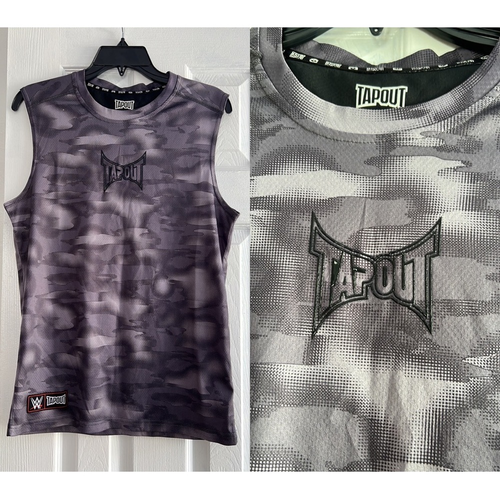 TAPOUT MEN POWER MUSCLE GRAY SHIRT, SMALL